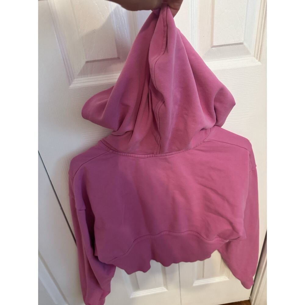 JoyLab Women's Pink Full Zip Boxy Fit Crop Hoodie Size Small - Picture 4 of 6